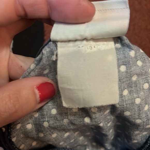 💙Polka dot nursing top / women’s medium / two front pockets / tie in back - Picture 7 of 10